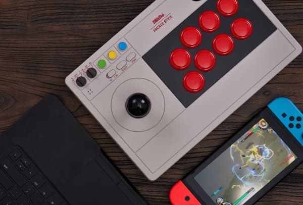 8Bitdo Arcade Stick, Joystick, Nintendo Switch, Nintendo Switch Lite, PC, Analog / Digital, Kabel & Trådlös, Bluetooth/USB, USB Type-C