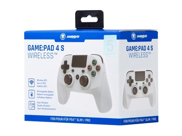 Snakebyte 4 S Wireless, Spelplatta, PC, PlayStation 4, D-pad, Alternativ-knapp, Välj-knapp, Analog / Digital, Kabel & Trådlös, Bluetooth