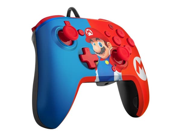 PDP Faceoff Deluxe+ Audio Wired Controller - Håndkonsoll - kablet - Power Pose Mario - for Nintendo Switch