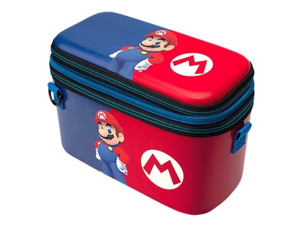 PDP Pull-N-Go Power Pose Mario - Fodral för spelkonsol - för Nintendo Switch, Nintendo Switch Lite, Nintendo Switch OLED