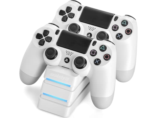 Snakebyte TWIN:CHARGE 4 dobbel ladestasjon for PS4-pads, hvit