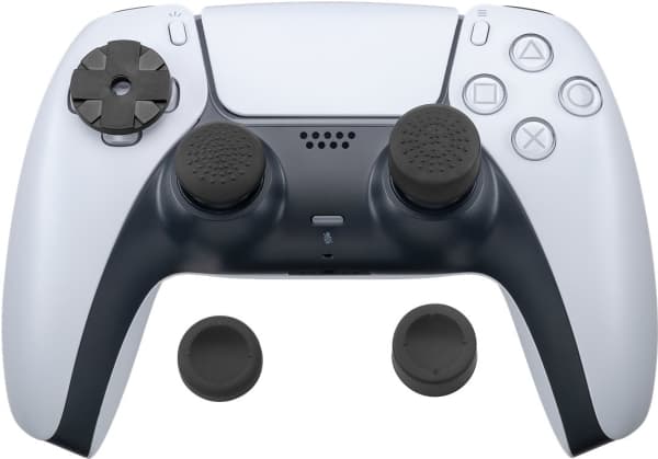 Goobay 58382, PlayStation 4, PlayStation 5, Tommelgrephette, Sort, Silikon, Convex/Concave, Klebende teip