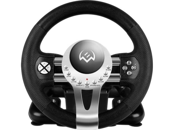 SVEN GC-W800, Ohjauspyörä + polkimet, PC, PlayStation 4, Playstation 3, Xbox One, Takanuppi, D-pad, Asetukset-painike, Jaa-painike, Käynnistyspainike