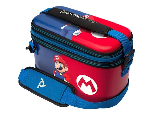 PDP Pull-N-Go Power Pose Mario - Eske for spillekonsoll - for Nintendo Switch, Nintendo Switch Lite, Nintendo Switch OLED