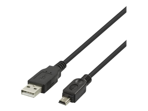 DELTACO - USB-kabel - USB (hann) til mini-USB type B (hann) - USB 2.0 - 1 m - svart