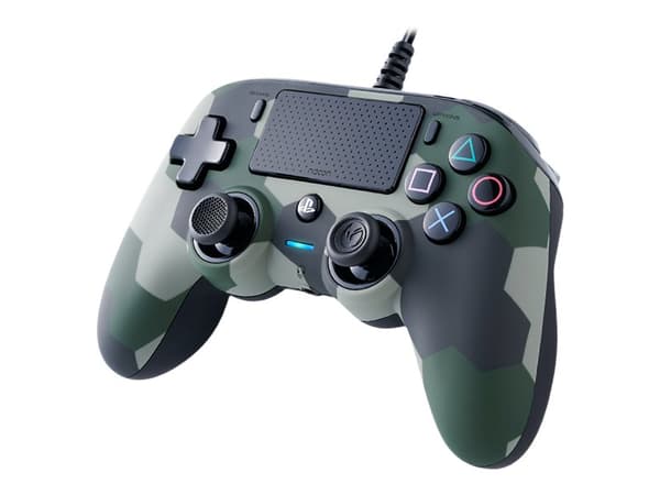 NACON COMPACT - Spelkontroll - kabelansluten - kamoflagegrön - för PC, Sony PlayStation 4