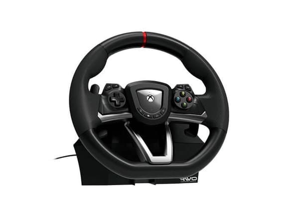 Hori Racing Wheel Overdrive, Ohjauspyörä + polkimet, Xbox Series S, Xbox Series X, D-pad, Langallinen, Musta, Hopea, Windows 10