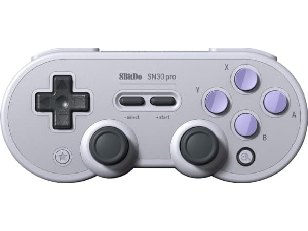 8Bitdo SN30 Pro USB, Gamepad, Nintendo Switch, PC, D-pute, Valg-knapp, Startknapp, Koblet med ledninger (ikke trådløs), USB, Grå