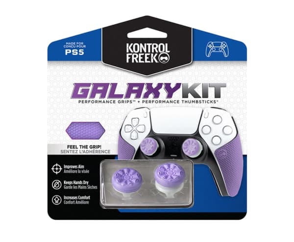 KontrolFreek Galaxy Kit - Peliohjaimen pitopakkaus - violetti - Sony DualSense; Sony PlayStation 5 -laitteille
