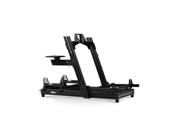 Next Level Racing GTLite Front & Side Mount Edition - Racing simulator cockpit frame - tipping - eloksert aluminium, karbonstål - svart