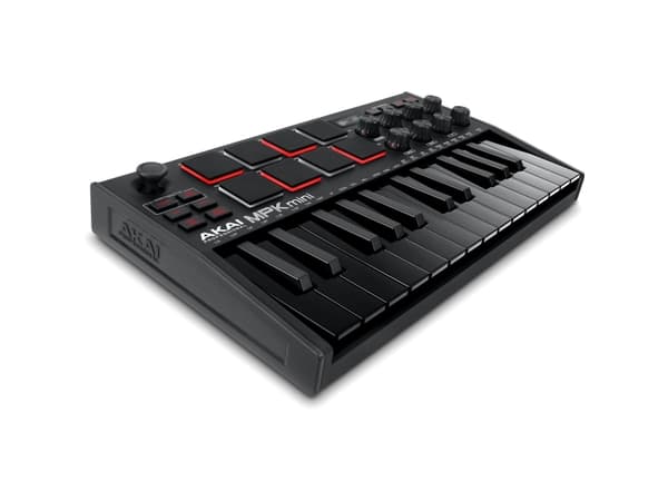 Akai MPK Mini MK3, 25 provsmakare, Knapper, Dreje, Sort, Sort, USB, 318 mm