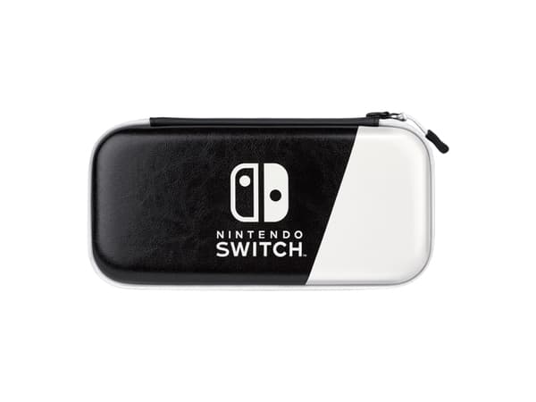 PDP Deluxe Travel Case - Fodral för spelkonsol - slimmad - svart och vit - för Nintendo Switch, Nintendo Switch Lite, Nintendo Switch OLED