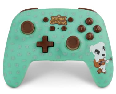 PowerA Animal Crossing, Gamepad, Nintendo Switch, Analog/digital, Trådløs, Bluetooth, Brun, Grønn