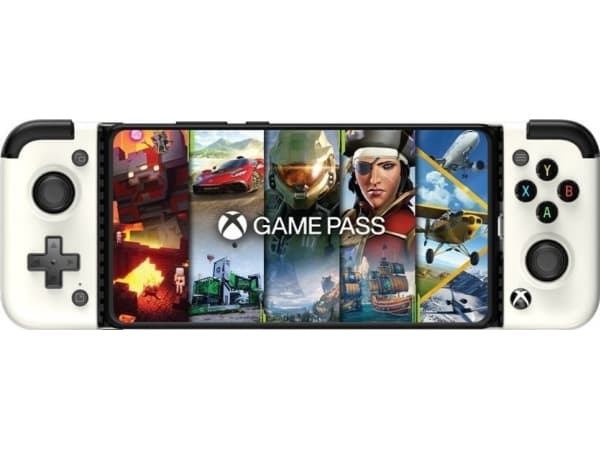 GameSir X2 Pro Valkoinen USB-C-peliohjain älypuhelimen pidikkeellä varustettuna