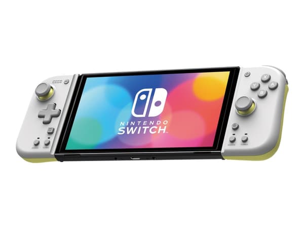HORI Split Pad - Spelkontroll - gul, ljusgrå - för Nintendo Switch, Nintendo Switch OLED
