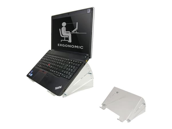 Neomounts NSNOTEBOOK300 - Ställ - för notebook - akryl - klar - skärmstorlek: 10"-22"