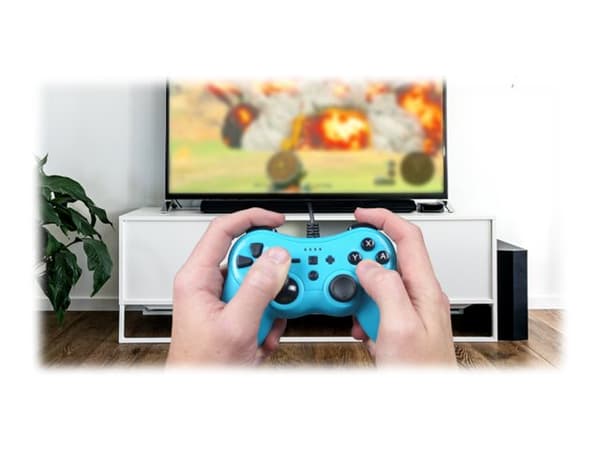 Subsonic Colorz - Spelkontroll - kabelansluten - blå - för Nintendo Switch