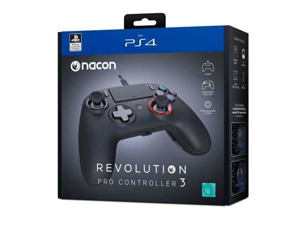 NACON REVOLUTION Pro Controller 3 - Spelkontroll - kabelansluten - blå - för PC, Sony PlayStation 4