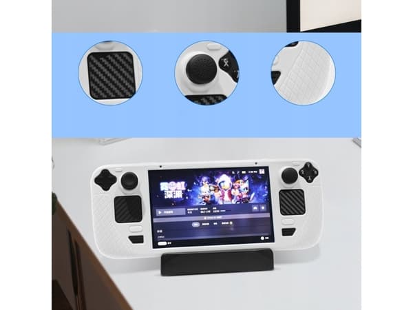JYS Case Etui + painikkeiden pyyhekumit Steam Deckille / Valkoinen / Jys-sd011