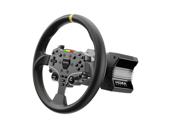 Moza Racing RS046, PC, Rattmodifikation, Svart, Gjuten aluminium, Mikrofiber, Moza, 1 styck