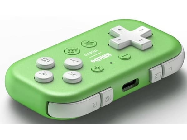 8Bitdo Micro, Gamepad, Android, Nintendo Switch, PC, iOS, D-pute, Trådløs, USB, USB Type-C