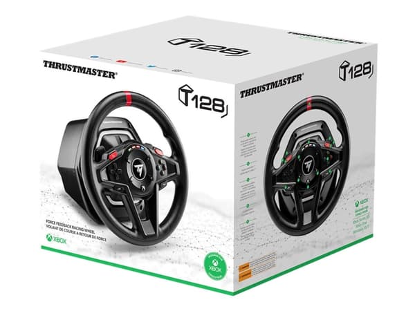 ThrustMaster T128 - Ratt- och pedaluppsättning - kabelansluten - för PC, Sony PlayStation 4, Sony PlayStation 5