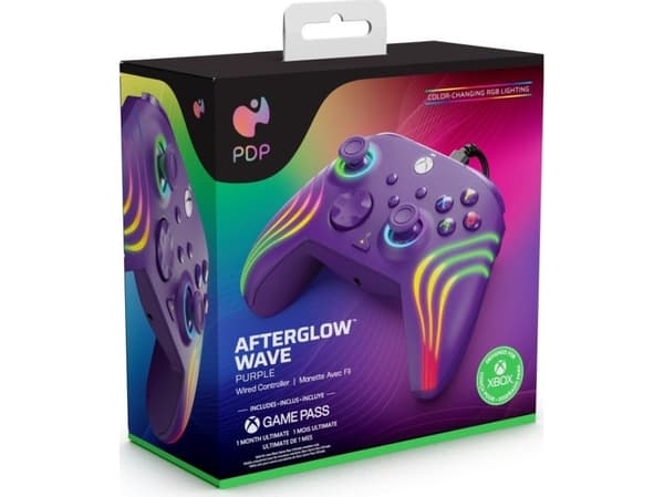 PDP-ohjain langallinen Afterglow Wave violetti XboxSeriesX