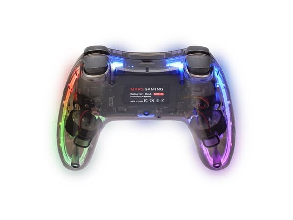 Mars Gaming MGP-24, Gamepad, Android, MAC, PC, PlayStation 4, Playstation 3, Xbox 360, D-pute, Turboknapp, Rød/grønn/blå, Trådløs, RF