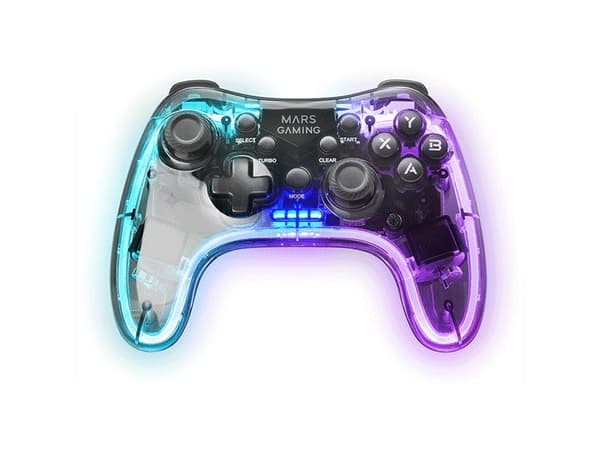 Mars Gaming MGP-24, Gamepad, Android, MAC, PC, PlayStation 4, Playstation 3, Xbox 360, D-pute, Turboknapp, Rød/grønn/blå, Trådløs, RF