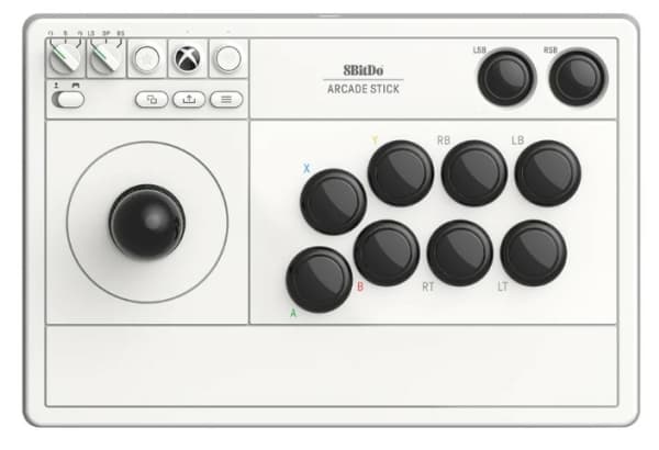 8BitDo Arcade Stick, valkoinen, Xbox/PC
