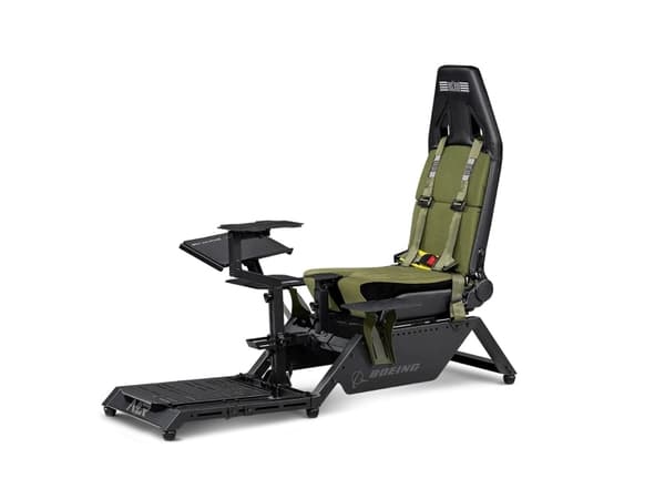 Next Level Racing Boeing Military Edition - Flysimulator cockpit - ergonomisk - lerret, høydensitetsskumplast, polyuretanlær - grønn