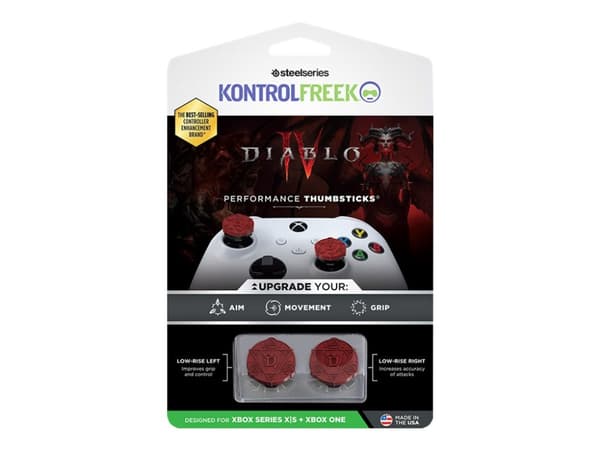 KontrolFreek Performance Thumbsticks - Tumgreppsats för spelstyrenhet - Diablo IV - blodröd - för Microsoft Xbox Wireless Controller