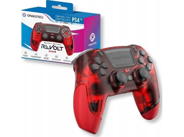 Oniverse Revolt Grey, Red Bluetooth Gamepad Analogue / Digital PC, PlayStation 4