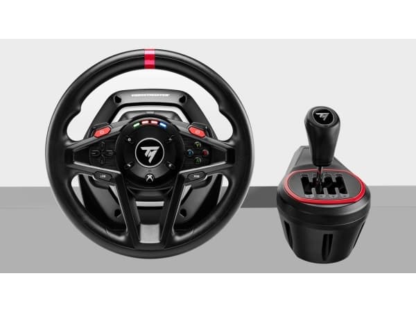 Thrustmaster T128 Shifter Pack, Steering wheel + Pedals, PC, Xbox, Handbrake button, View button, Setting button, Directional buttons, Menu button, S