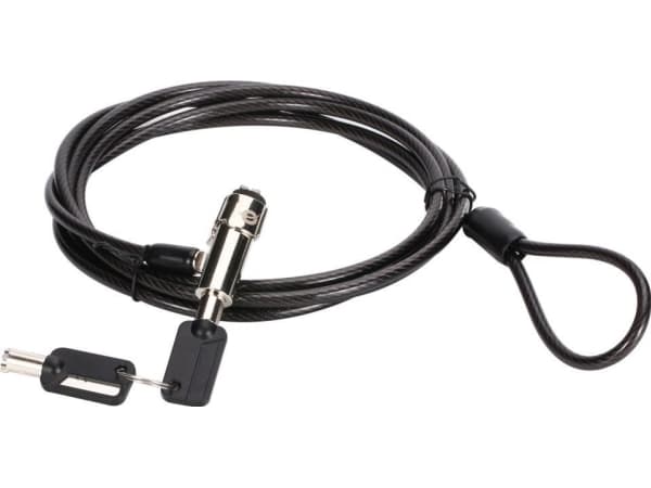 Conceptronic CUSTODIO02BN Keyed Laptop Lock, Nano Security Slot, 1.8m, 1.8 m, Nano, Key, Black