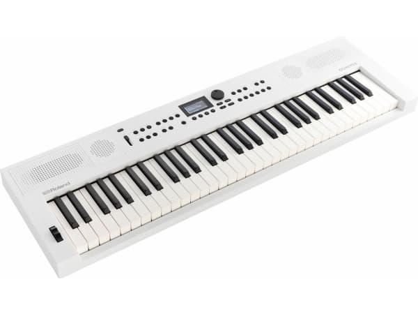 Roland GO:KEYS 5 White, 61 tangenter, Knappar, Rotations-, Slider, USB/Bluetooth, 950 mm, 286 mm, 87 mm