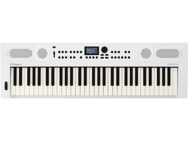 Roland GO:KEYS 5 White, 61 tangenter, Knappar, Rotations-, Slider, USB/Bluetooth, 950 mm, 286 mm, 87 mm