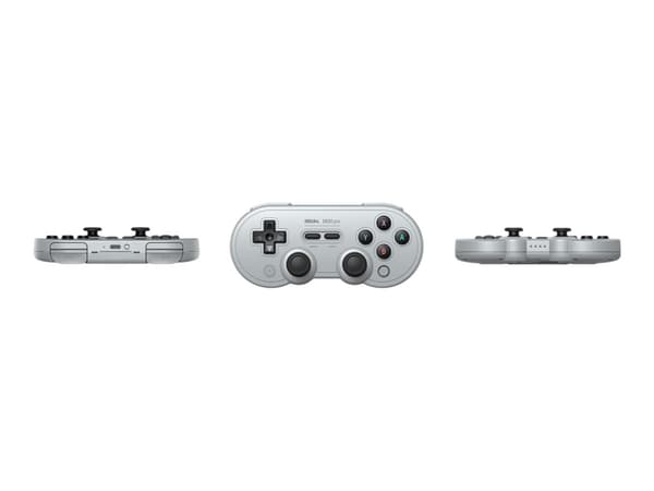 8Bitdo SN30 Pro - Hall Effect Joystick - håndkonsoll - trådløs - Bluetooth - grå - for Nintendo Switch, PC, MAC, Android, Steam Deck, Raspberry Pi