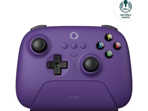 8Bitdo Ultimate - Lataustelakalla - peliohjain - langaton - 2,4 GHz/Bluetooth - violetti - PC, Android, Raspberry Pi, Steam