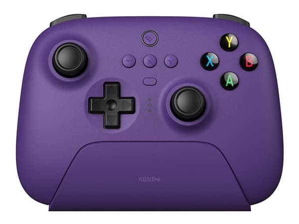 8Bitdo Ultimate - Lataustelakalla - peliohjain - langaton - 2,4 GHz/Bluetooth - violetti - PC, Android, Raspberry Pi, Steam