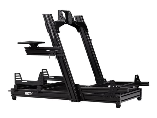 Next Level Racing GTLite Front & Side Mount Edition - Racing simulator cockpit frame - tipping - eloksert aluminium, karbonstål - svart
