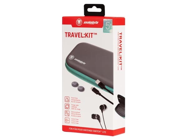 Snakebyte Travel:Kit (Switch Lite ), Nintendo Switch Lite, Travel kit, Grå, Nintendo, USB, Låda