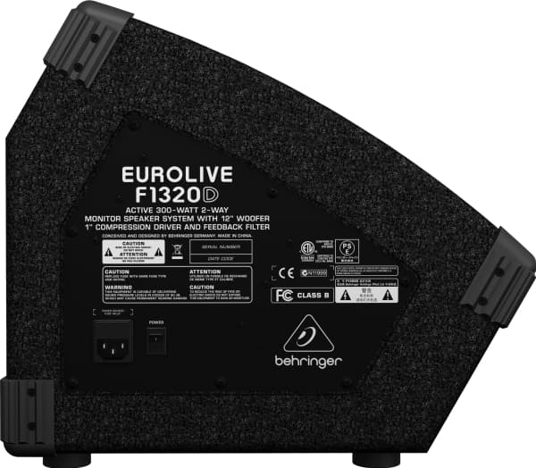 Behringer Eurolive F1320D, 2-vägs, Golv, 160 W, 225 W, 8 ohm (O), -50 dB