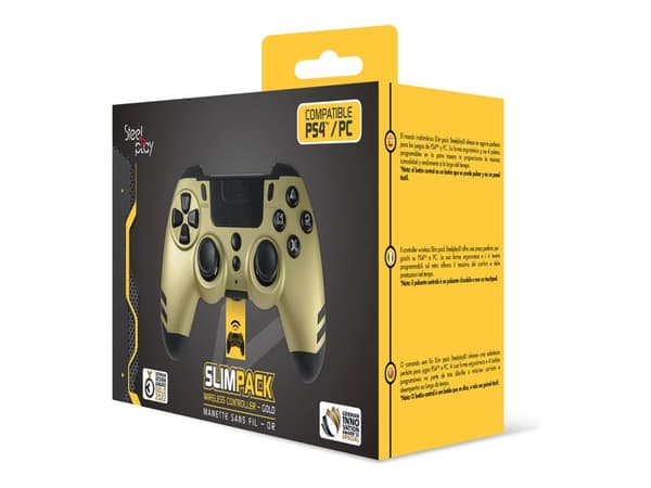 Steelplay Slim Pack - Håndkonsoll - trådløs - 2.4 GHz - gull - for Sony PlayStation 4, PC, Sony PlayStation 3