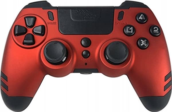 Steelplay Slim Pack - Peliohjain - langaton - 2,4 GHz - Ruby Red - PC:lle, Sony PlayStation 3, Sony PlayStation 4