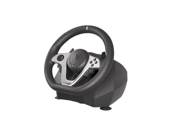 GENESIS Seaborg 400, ohjauspyörä + polkimet, Nintendo Switch, PC, PlayStation 4, Playstation 3, Xbox 360, Xbox One, D-mat, 900°, langallinen, USB