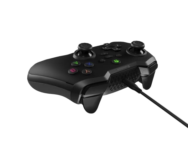 Genesis Mangan 300 - Spelkontroll - 19 knappar - kabelansluten - svart - för Asus Rog Ally, Nintendo Switch, Steam Deck, PC, Android