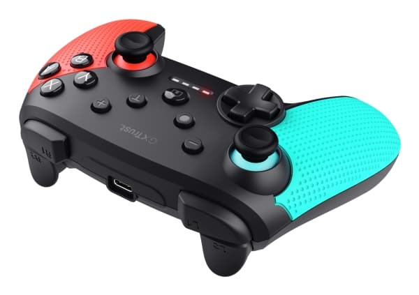 Trust GXT 1246B Muta, Gamepad, Nintendo Switch, Nintendo Switch Lite, D-Mat, valintapainike, kotipainike, langaton, Bluetooth, musta, sininen, punain