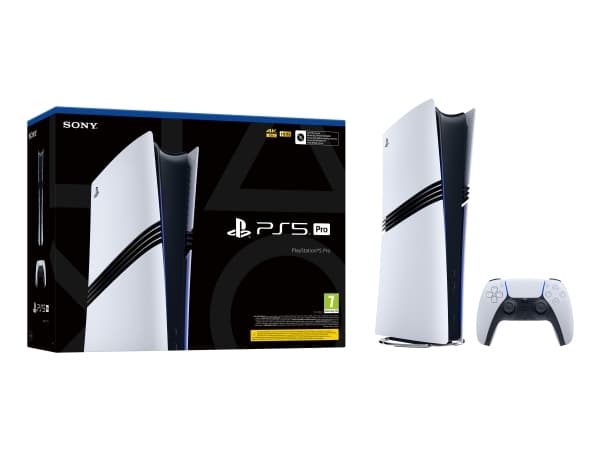 Sony PlayStation 5 Pro, PlayStation 5 Pro, Sort, Hvit, GDDR6, AMD, AMD Radeon, 120 Hz