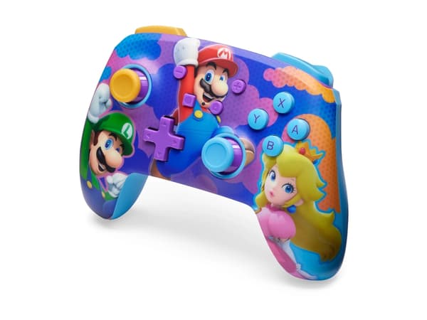 PowerA Enhanced - Spelkontroll - trådlös - Bluetooth - color splash heroes - för Nintendo Switch, Nintendo Switch OLED, Nintendo Switch Lite